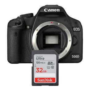 캐논 EOS 500D DSLR 카메라 메모리카드 샌디스크 울트라SD 32GB