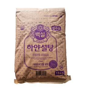 CJ제일제당 백설 하얀설탕 15kg 대용량 업소용, 1개