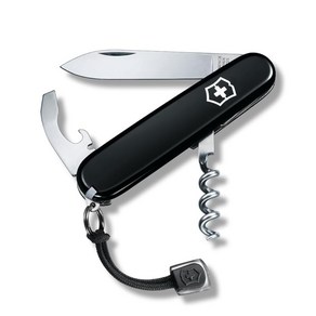 Amazon.co.jp VICTORINOX (빅토리 녹스 웨이터 나이프 BK 소믈리에 나이프 코르크따개 병따개 랜야드 포함 블랙 0.3303.3-X1, 1개