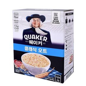 퀘이커 오트밀 귀리 750g X 2팩 1박스