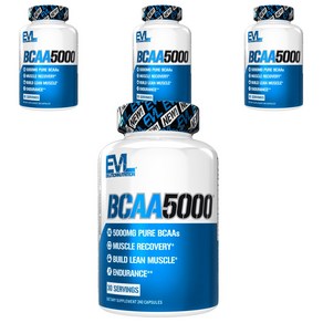 EVLUTIONNUTRITION BCAA 5000mg 캡슐, 240정, 4개