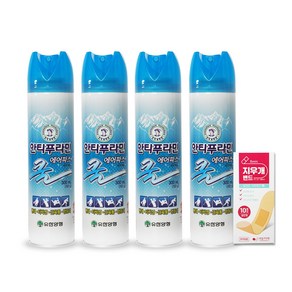 안티푸라민 쿨 에어파스 300ml x 4개 뿌리는 파스+ 지우개밴드 10매