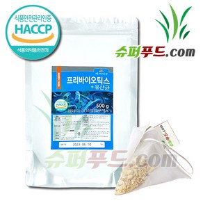 우리가족 유산균 + 유산균의 먹이 HACCP 식약처인증 프락토올리고당 20% 함유 프리바이오틱스 분말 내몸속 건강한 유익균 자연성분 올리고당치커리추출물 +슈퍼푸드.com 연자육티백, 500g, 1개