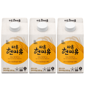 국산 100% 라온 현미유 500ml 3개