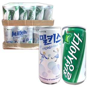 칠성사이다 250ml x 30캔 + 밀키스 250ml x 30캔, 1세트