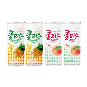 동원 쿨피스 복숭아 230ml 30캔 + 동원 쿨피스 파인애플 230ml 30캔, 60개