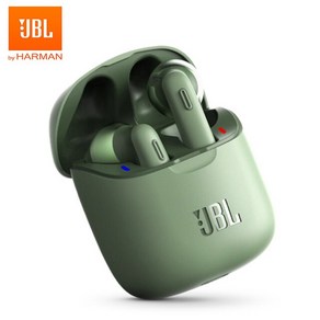 휴비나인 호출전화기진동벨 오리지널 JBL TUNE 220TWS 무선 블루투스 헤드폰 이어폰 T220 TWS 스테레오 이어 버드 베이스 충전 케이스 헤드셋, 초록