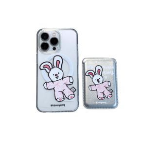 [몽댕] 빤쮸 애착토끼 맥세이프 아이폰케이스 Panty little bunnie magsafe iphone case (clea TPU)