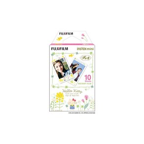 FUJIFILM 즉석카메라 체키용 필름 10매입 그림무늬 키티 INSTAX MINI KITTY3 WW1, 10개