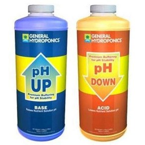 제너럴 하이드로포닉스 수경재배 pH 업 다운 조절 키트 946ml Geneal 하이드로 ponics, pH Up 및 pH Down 1쿼트 콤보, 1개