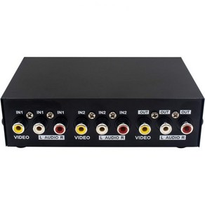 DuttekDVD STB 게임 콘솔용 RCA 스위치 박스 포트 AV 2개 Selecto 2 in 1 복합 비디오 L/R 오디오 선택기 구성품 스위칭기