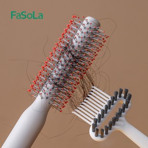 FaSoLa 헤어 빗 청소 깔끔 브러시 헤어 클리닝 화이트