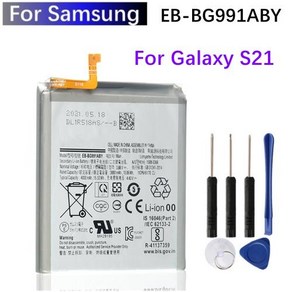 EB-BG991ABY 삼성 갤럭시 S21 5G SM-G991B DS G991U 용 교체 배터리 휴대폰 배터리 및 도구 4000mAh, 한개옵션0, 1개, 1개입