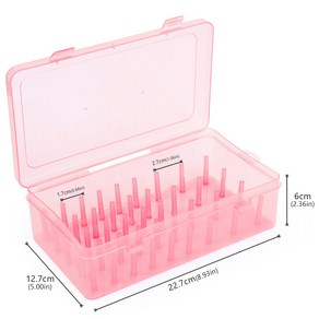 42 축 재봉실 상자 보빈 보관 케이스 투명 바늘 스풀 24 그리드 정리함 가정용 DIY 재봉 액세서리