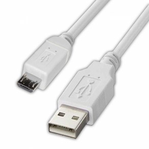 CABLEMATE 케이블메이트 USB 2.0 마이크로 5핀 MM 화이트 케이블 0.3M CM1761, 1개