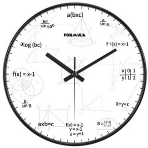신마백 수학시계 수학공식 인테리어 집들이 기호, 14인치 A190 골드