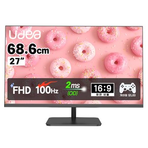 유디아 FHD 제이씨현 EDGE 유케어 IPS 홈엔터 100Hz 27인치 모니터, ED2738SC-IPS(일반), 68.6cm