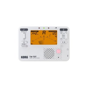 KORG 전자박자기 TM70T-코르그 메트로놈 TM-70T 메트로튜너, 화이트, 1개