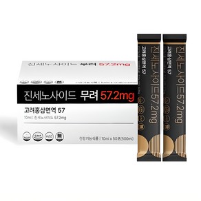 진세노사이드 57.2mg 고려홍삼면역 57 홍삼스틱, 100개, 10ml