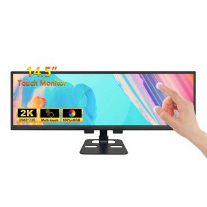 휴대용 미니 보조 서브 스크린 모니터 터치 디스플레이 가로 세로 모니터 외부 화면 HDMI USB-C 14.5 인치 스트레치 IPS 내장 스피커 2K 2560x720