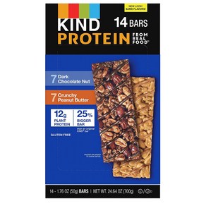 카인드 프로틴바 14개입 2가지맛 KIND Potein Ba Vaiety Pack (14 ct.), 700g, 1개