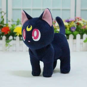 인형 장난감 인테리어 장식품 세일러문 루나 고양이, 20cm, 1개