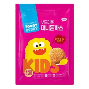 푸디버디 냉동식품 부드러운 미니돈까스 480g, 1개