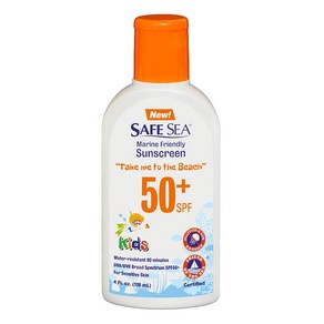 Safe Sea 세이프씨 키즈 선스크린 선크림 로션 SPF50 118ml, 4 Fl Oz (Pack of 1), 1개