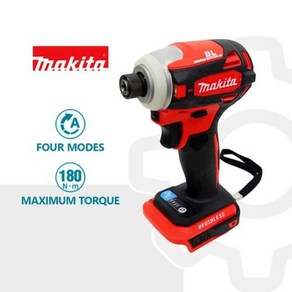 Makita 충전식 무선 임팩트 드라이버 18V LXT BL 브러시리스 전동 공구 모터 전동 드릴 목재 볼트 T-모드 DTD172 180NM, 1개