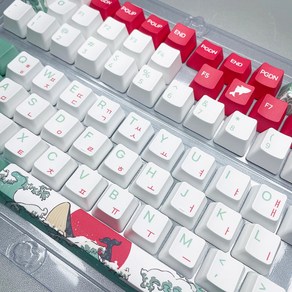 OEM 높이 PBT 한글 키캡 세트 DIY 개구리 산호해 딸기곰 오토봇 바이러스 게임 AULA독거미 기계식 키보드 호환 사용 가능