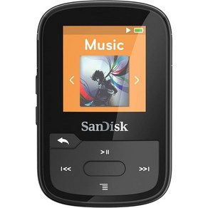 샌디스크 16GB 클립 스포츠 플러스 MP3 플레이어 블루 블루투스 LCD 화면 FM 라디오 SDMX28016GG46B, Black_32GB  MP3 Playe, Black_32GB