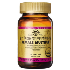 [1개월치] 솔가 여성용 멀티비타민 앤 미네랄 2164mg x 30정, 1개