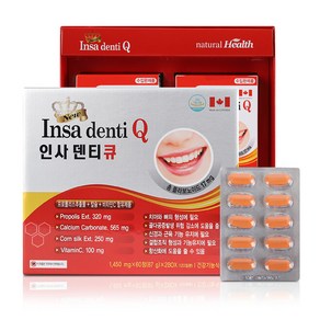 인사덴티큐 인사큐 인사플러스 잇몸 치아 건강 캐나다영양제1450mg x120정 4개월분 선물용, 120정, 1개