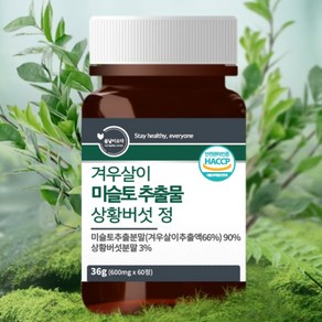 100% 국내산 참나무 미슬토 추출물 겨우살이 상황버섯 식약처 HACCP 인증, 60정, 1개