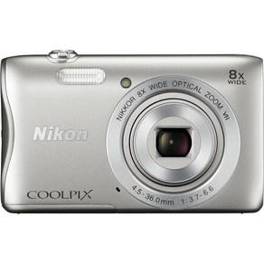 Nikon 디지털 카메라 COOLPIX S3700 실버 광학 8배 줌 2005만 화소 S3700SL, 쿨픽스 S3700