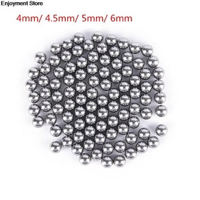 100 pcs 교체 부품 4mm 4.5mm 5mm 6mm 자전거 사이클링 스틸 볼 베어링 실버 톤 공, 100개