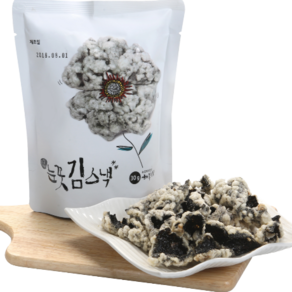 전주 수제 찹쌀 김부각 수정이네 눈꽃김스낵(30g) 눈꽃김부각(25g 100g) 7종, [옵션1]김스낵30g, 1개