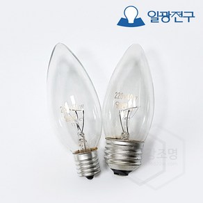 일광전구 일광 백열 촛대구 40W (220V), 전구색(노란빛), 일광촛대구40W(E26), 1개