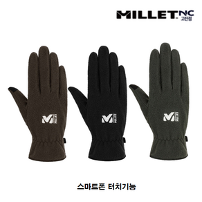 밀레[MILLET] 남녀공용 겨울장갑 밀레 플리스 글러브, 블랙, 1개