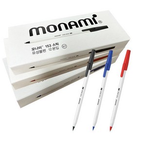 모나미 153 스틱 유성볼펜 0.7mm x 12p