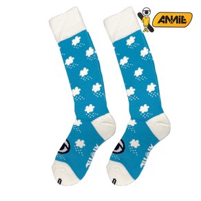 ANNIE BOARD SPORTS SOCKS 애니 스키 스노우보드 겨울 양말 성인여성 22-25cm, 블루, 1개