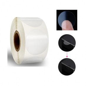 대형 투명 원형 스티커 3.5cm 포장, 2세트, 투명(S515) 500매
