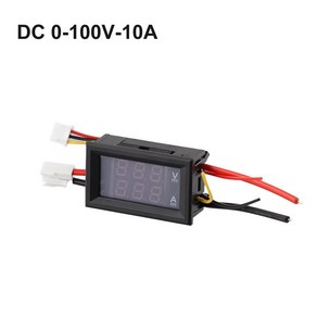 완벽호환 DC0-100V 전압계 전류계 레드 블루 LED 앰프 듀얼 디지털 볼트 계량기 게이지 디스플레이 50A, 01 DC 0 100V 10A, 01 CHINA, 1개