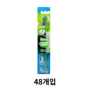 오랄비 고탄력 초극세모 그린티 칫솔, 12개입, 4개