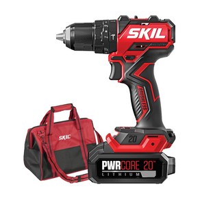 SKIL 스킬 20V 충전 함마드릴 컴팩형 HD6294SE20 중형공구가방 배터리2개, 1개