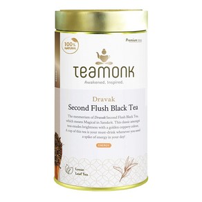 인도정품 Teamonk Davak Assam 세컨드 플러시 홍차 - 150g (75컵 분량) 항산화 특성 심장 건강을 향상시키고 혈압을 낮추는 데 도움, 150g (1팩), 75개, 1개입