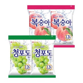 롯데제과 청포도캔디 + 복숭아캔디, 2세트, 306g