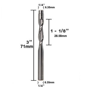 목공 도구 CNC 라우터 비트 밀링 커터 목재용 솔리드 카바이드 팁 커터 엔드 밀 6mm 생크, 1개