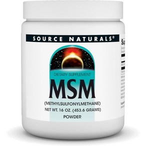 소스내츄럴스 Souce Natuals MSM Methylsulfonylmethane - 16 Ounce Powde, 1개