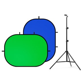 접이식 원터치 크로마키 양면 배경보드, 모델A (1.5M 그린 블루 단품), 1개